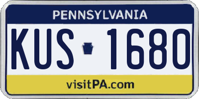 PA license plate KUS1680