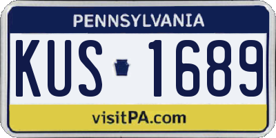 PA license plate KUS1689