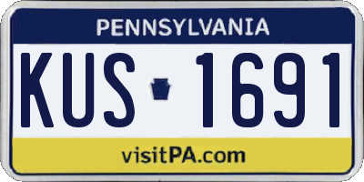 PA license plate KUS1691