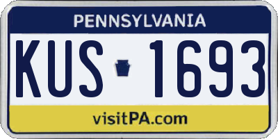 PA license plate KUS1693