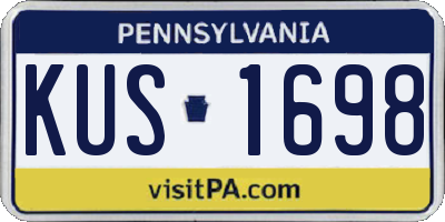PA license plate KUS1698