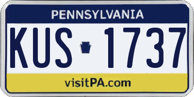 PA license plate KUS1737