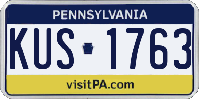 PA license plate KUS1763