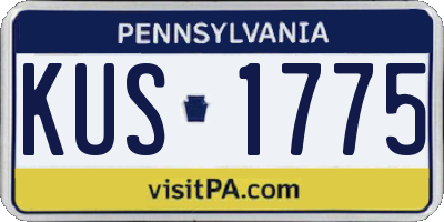 PA license plate KUS1775