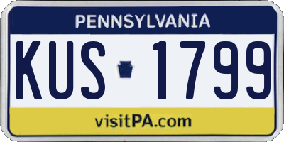 PA license plate KUS1799