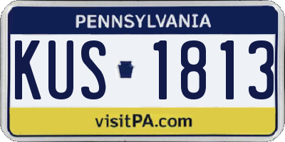 PA license plate KUS1813