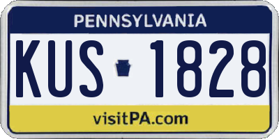 PA license plate KUS1828