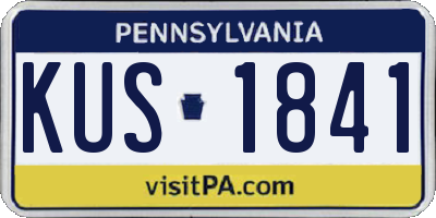 PA license plate KUS1841