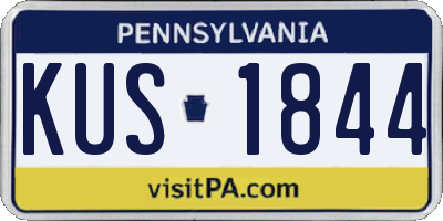 PA license plate KUS1844