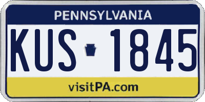 PA license plate KUS1845