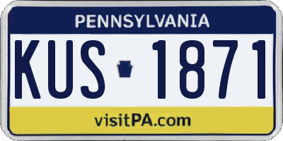 PA license plate KUS1871