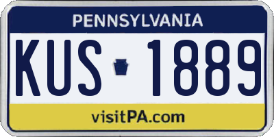PA license plate KUS1889
