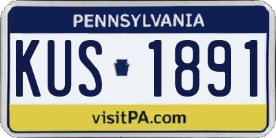 PA license plate KUS1891