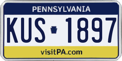 PA license plate KUS1897