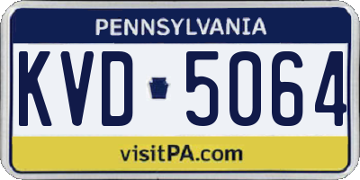 PA license plate KVD5064