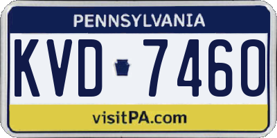 PA license plate KVD7460