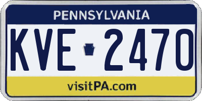 PA license plate KVE2470