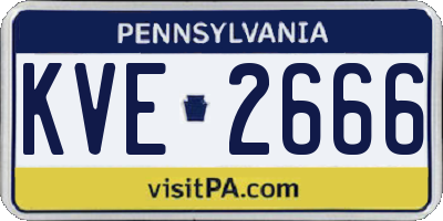 PA license plate KVE2666
