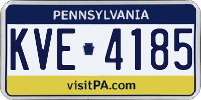 PA license plate KVE4185