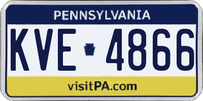PA license plate KVE4866