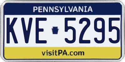 PA license plate KVE5295