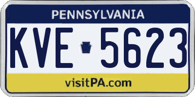 PA license plate KVE5623