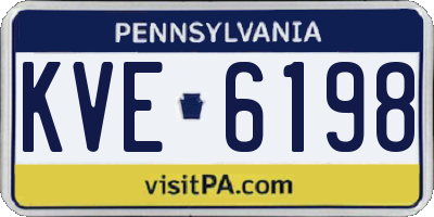 PA license plate KVE6198