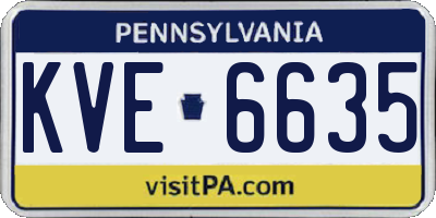 PA license plate KVE6635