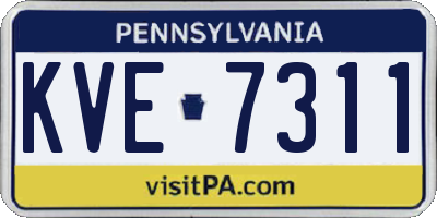 PA license plate KVE7311