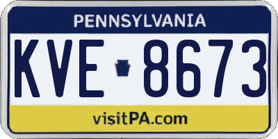 PA license plate KVE8673