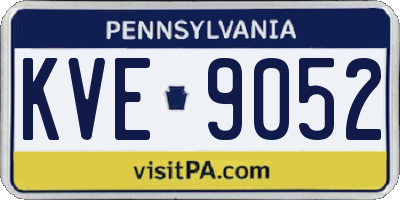 PA license plate KVE9052