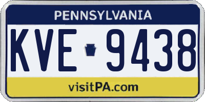 PA license plate KVE9438