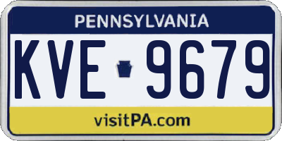 PA license plate KVE9679
