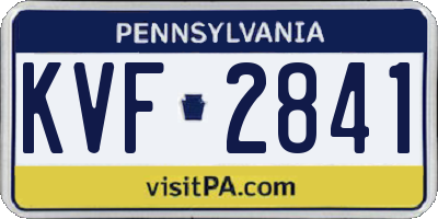 PA license plate KVF2841