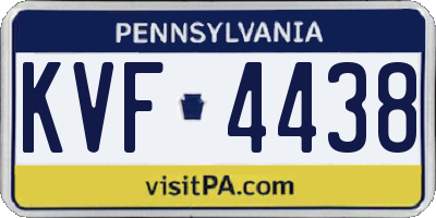 PA license plate KVF4438