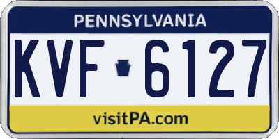 PA license plate KVF6127