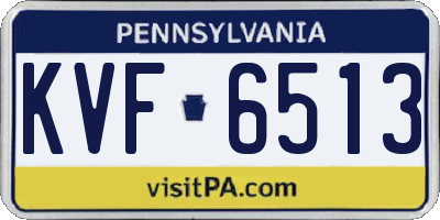 PA license plate KVF6513