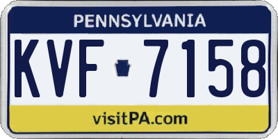 PA license plate KVF7158