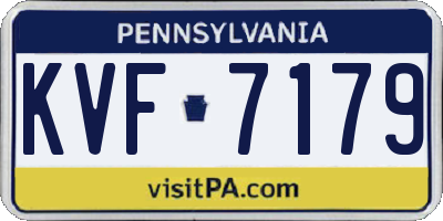 PA license plate KVF7179