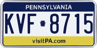 PA license plate KVF8715