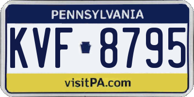 PA license plate KVF8795