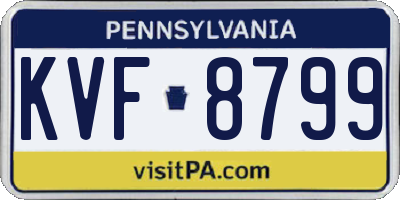 PA license plate KVF8799