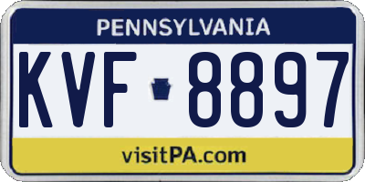 PA license plate KVF8897