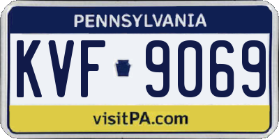 PA license plate KVF9069