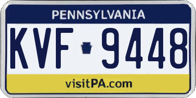 PA license plate KVF9448