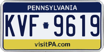 PA license plate KVF9619