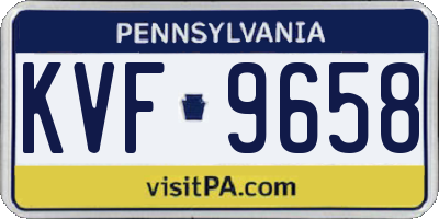 PA license plate KVF9658