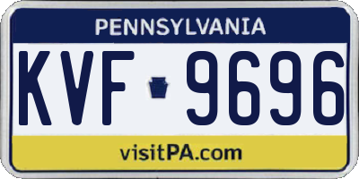 PA license plate KVF9696