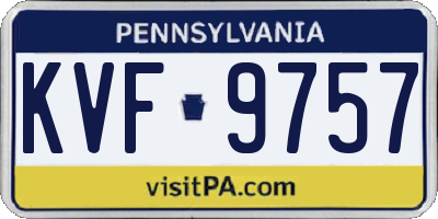 PA license plate KVF9757