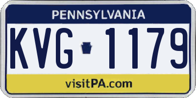PA license plate KVG1179